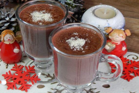 Вкусный, горячий шоколад для зимних вечеров - рецепт с фото