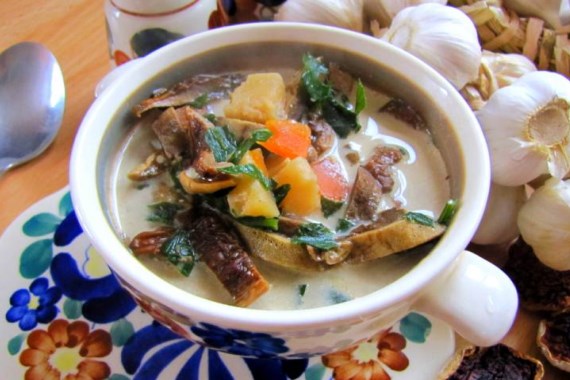 Домашний грибной суп из сушеных боровиков - рецепт с фото