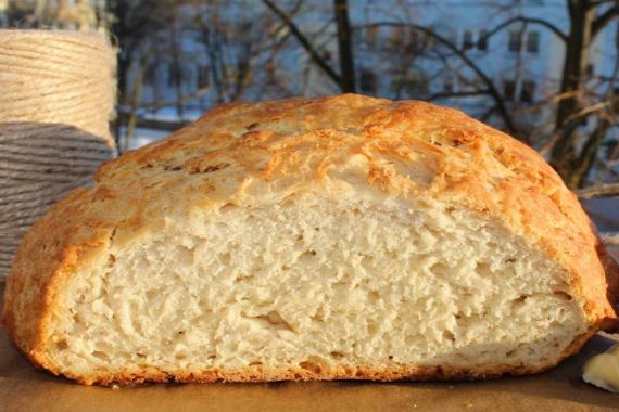 Быстрый кубанский хлеб в духовке - рецепт с фото