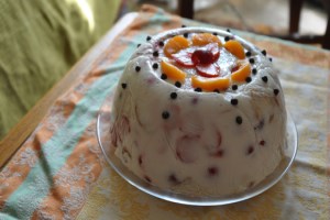 Желатиновый торт с фруктами