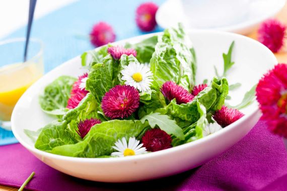 Как приготовить - Салат с цветами