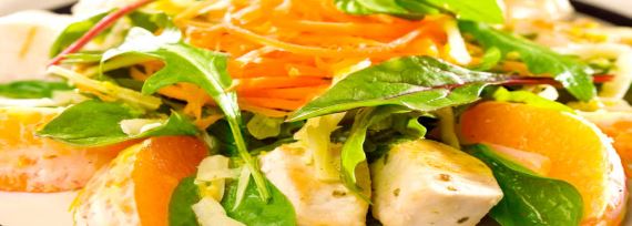 Салат с курицей и апельсинами в соусе - рецепт с фото