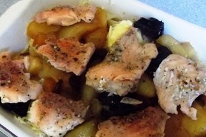 Как приготовить лосось в духовке с фруктами (фото)