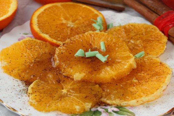 Апельсины с медом и корицей - марокканский десерт - рецепт с фото
