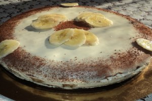 Сладкий торт с какао и бананами (фото)