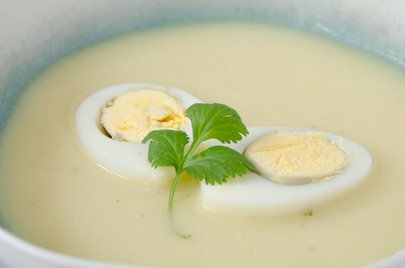 фото - Овощной суп с хреном и яйцом