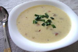 Суп-пюре из запеченного картофеля