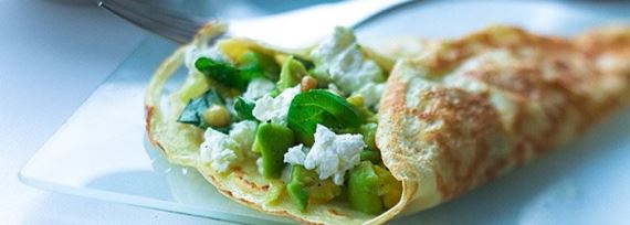 Вкусные блинчики с авокадо