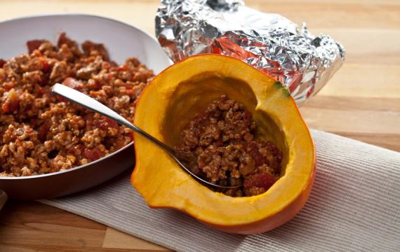 Как приготовить - Тыкву, фаршированную мясом в духовке