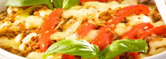 Гречневая каша с овощами и сыром моцарелла - рецепт с фото