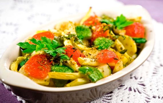 Как приготовить - Овощи запеченные в духовке с сыром