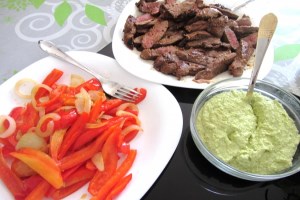 Фахитас со стейком и овощами
