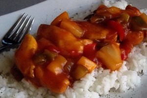 Курица карри в кисло - сладком соусе (фото)