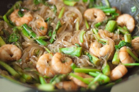 Рецепт Макароны со спаржей и шпинатом