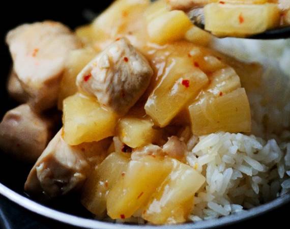 Рецепт Курица с ананасами
