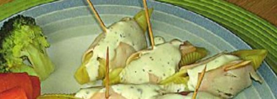 ракушки в ветчине